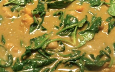 Spicy squash and chickpea curry