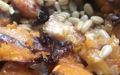 Roast Squash with Tahini dressing