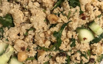 Nutty Quinoa with cucumber and rocket