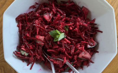 Beetroot and Apple Salad with Mint and Cucumber